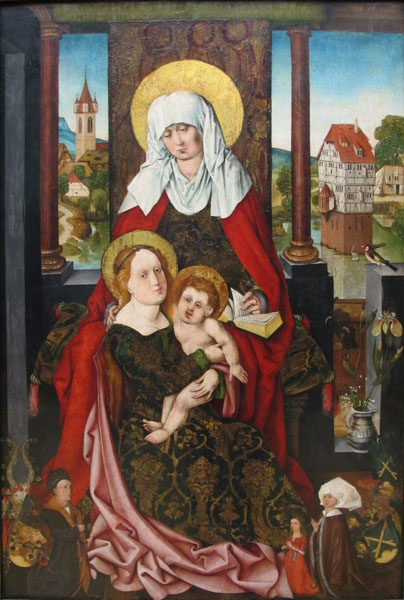 virgin and child with saint anna in memory of anna gross